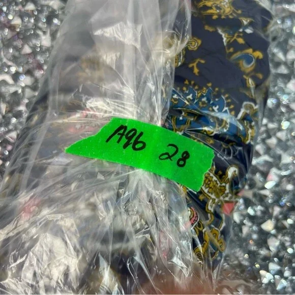 Anne Klein shirt long sleeve Navy Paisley Blouse with Coral and Teal Accents - Picture 12 of 12